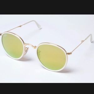 Ray-Ban Folding Sunglasses Gold/Yellow 51mm